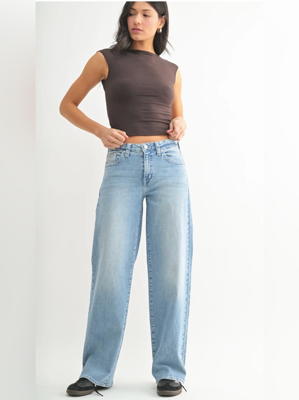 Just Black Light Blue Straight Leg Jeans
